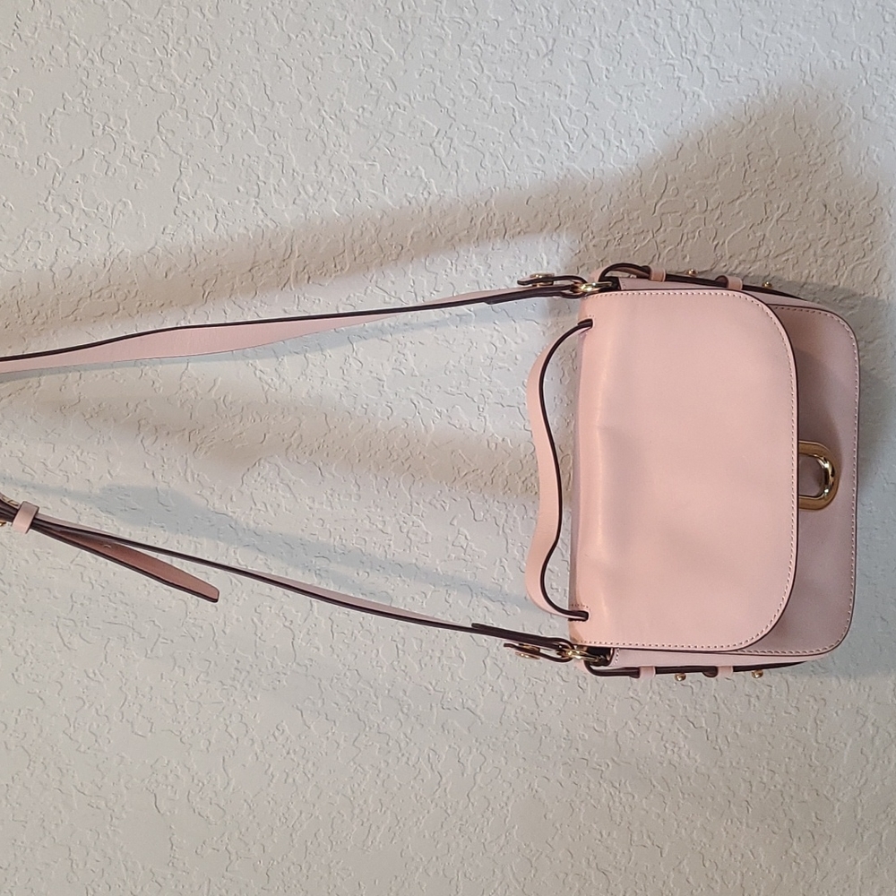 J crew pale pink leather cross body